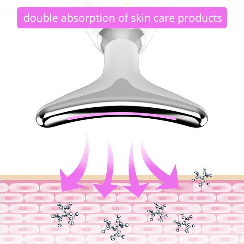 ✨💆♀️ EMS Red Light Therapy Face & Neck Massager – Lift & Tighten Skin